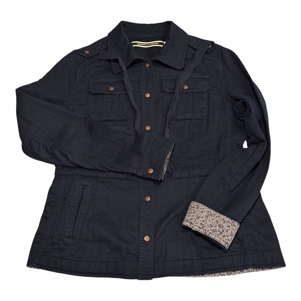 Daughters of the Liberation Navy Utility Field Jacket Size 10 Small Tie Waist